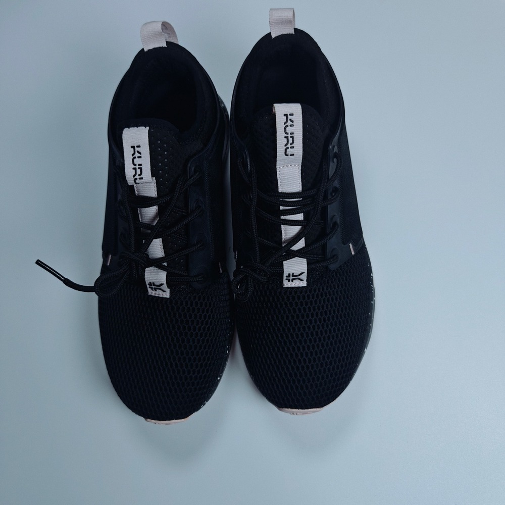 Kuru ATOM Womens 8.5 Jet Black Misty Lilac Mesh AthleticnSneakers 20561285